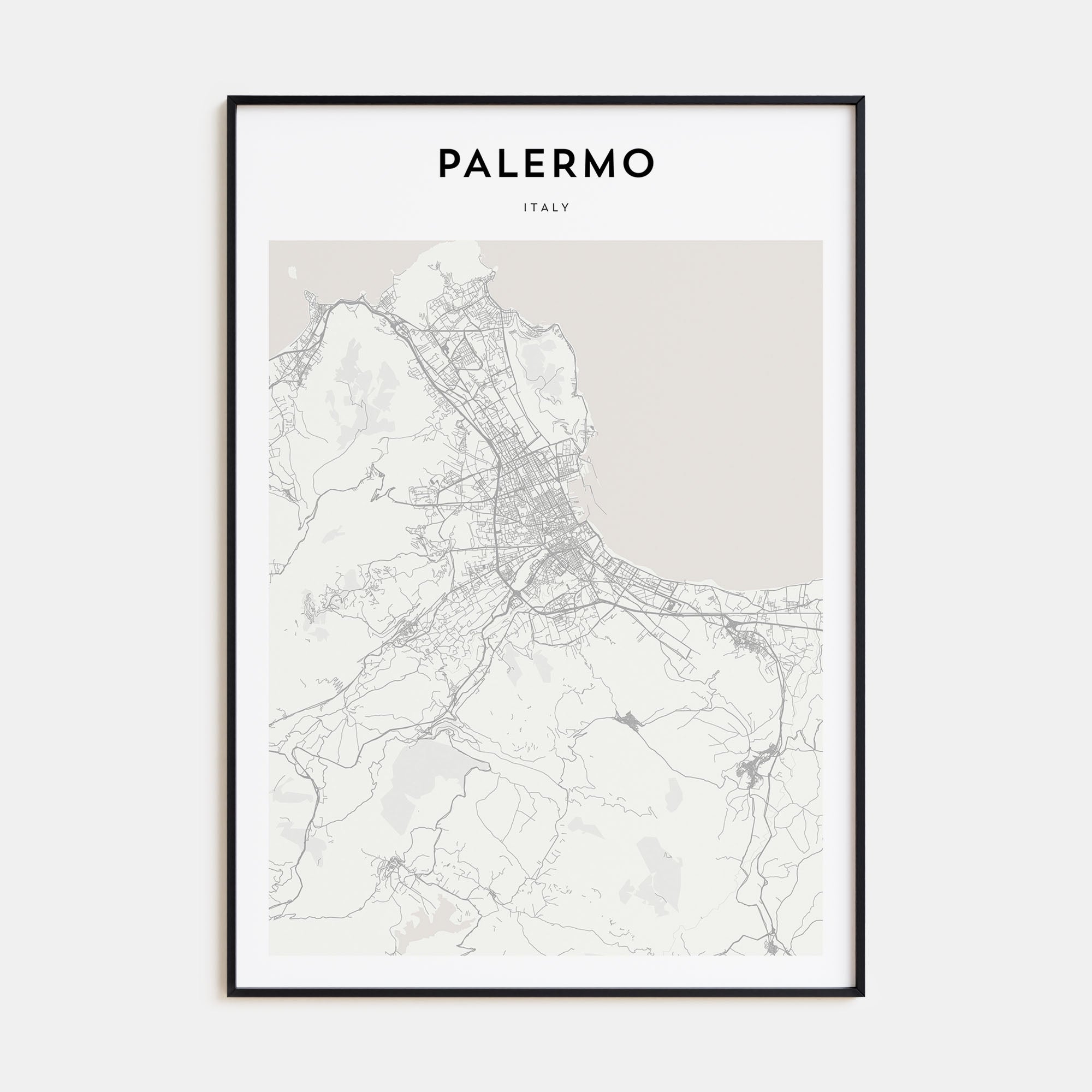 Palermo Map Portrait Poster