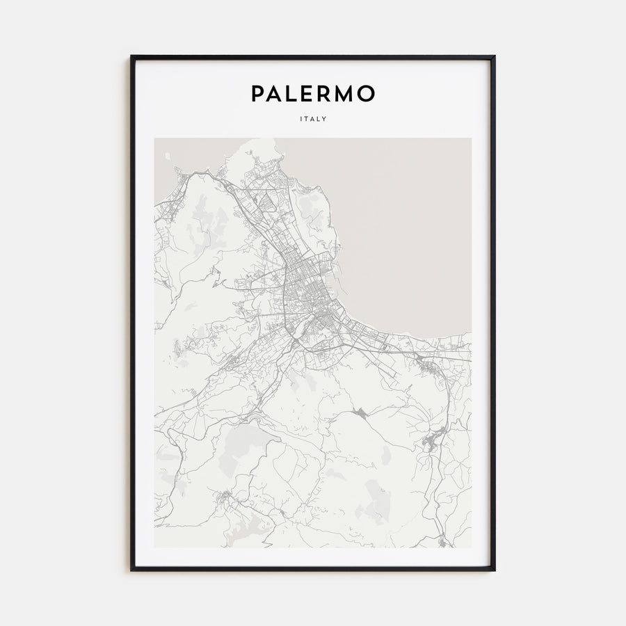 Palermo Map Portrait Poster