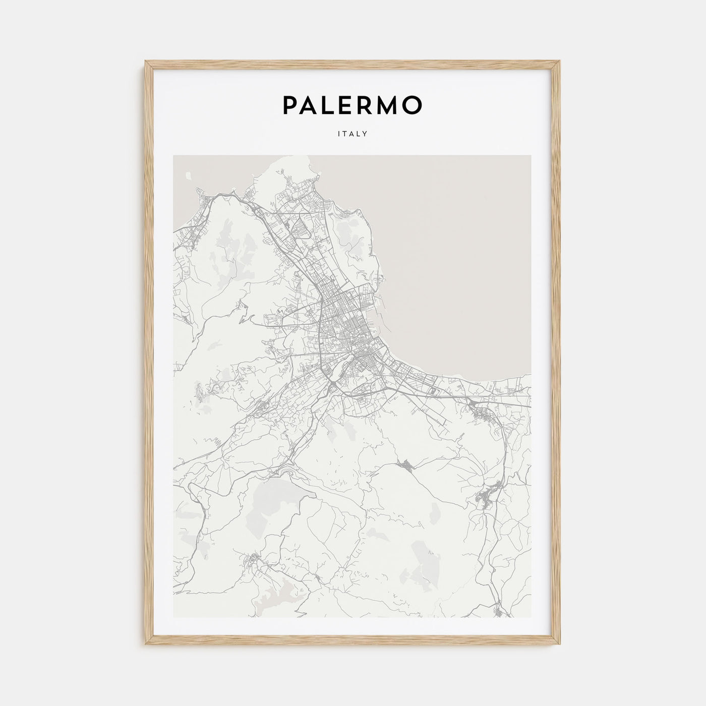 Palermo Map Portrait Poster