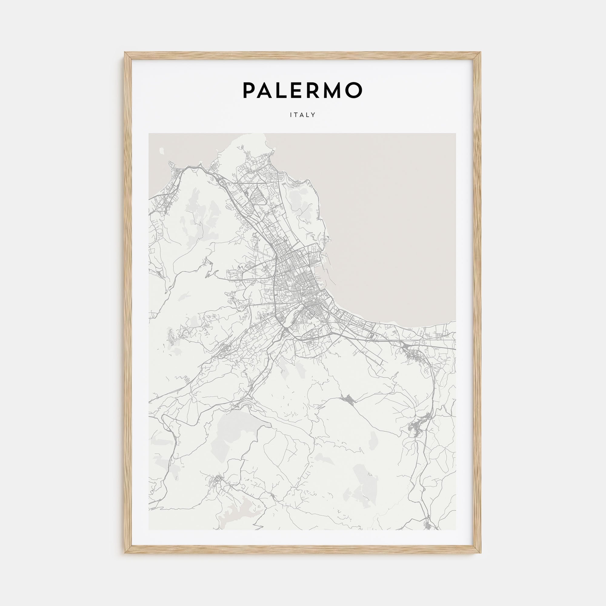 Palermo Map Portrait Poster
