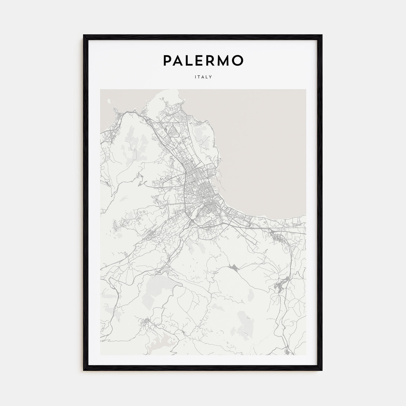 Palermo Map Portrait Poster