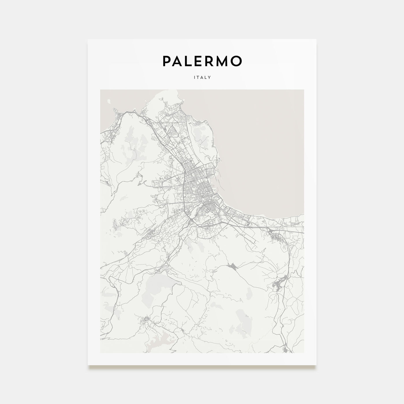 Palermo Map Portrait Poster