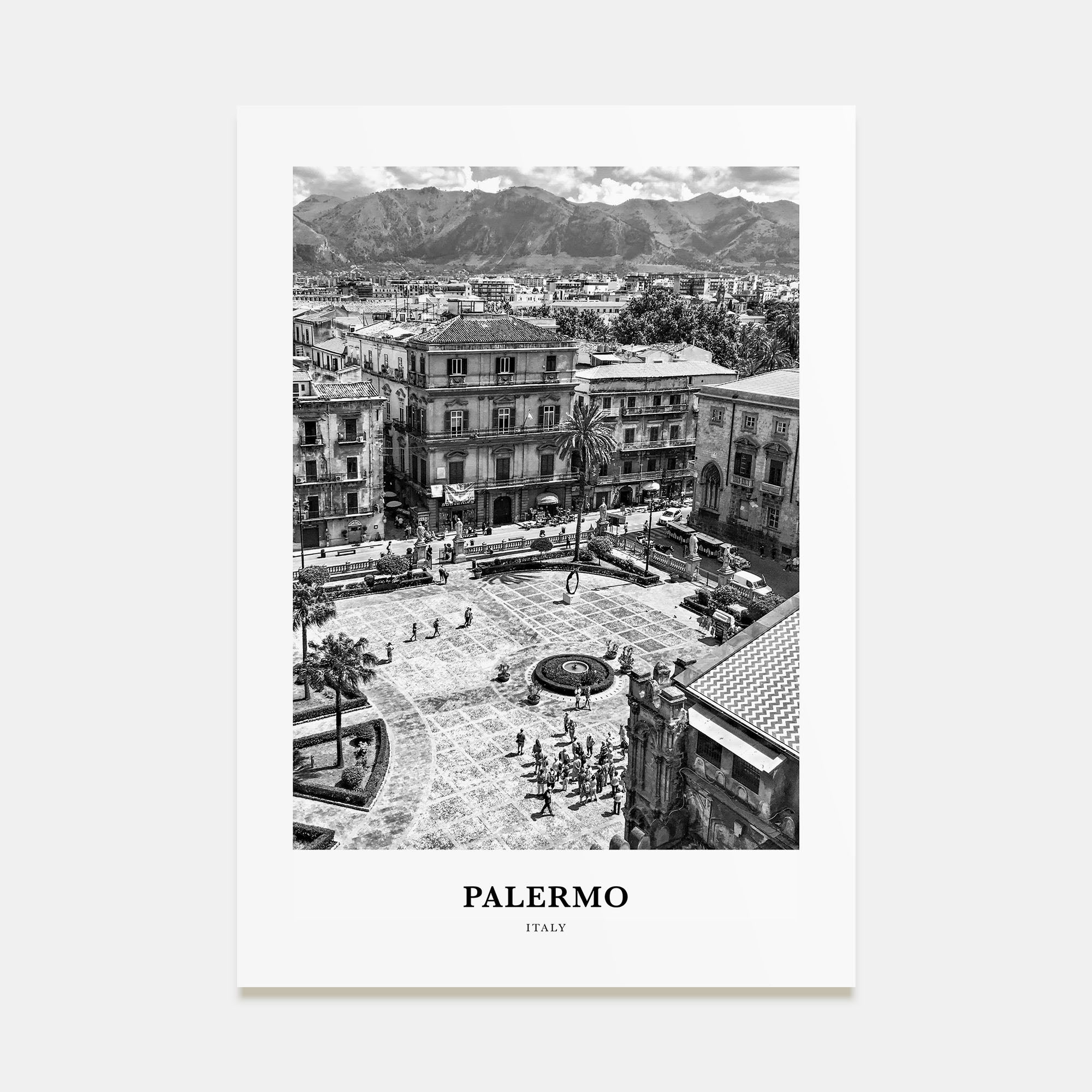 Palermo Portrait B&W Poster