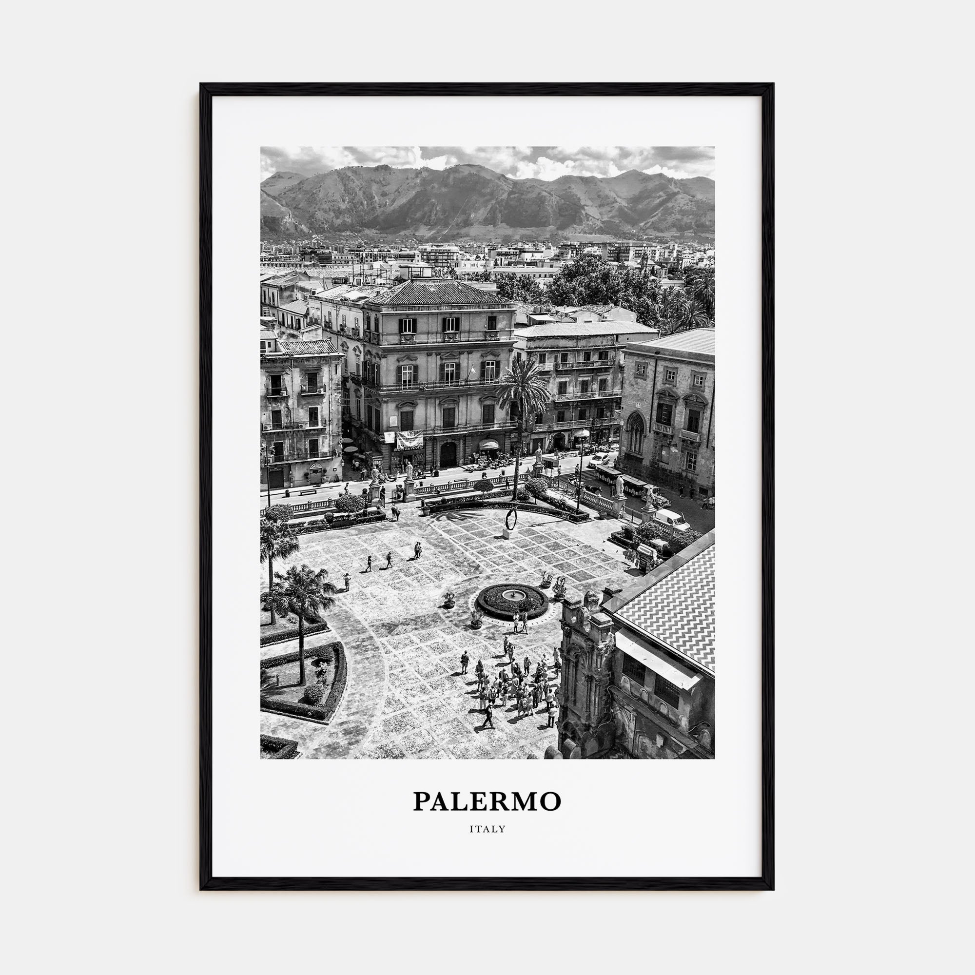 Palermo Portrait B&W Poster
