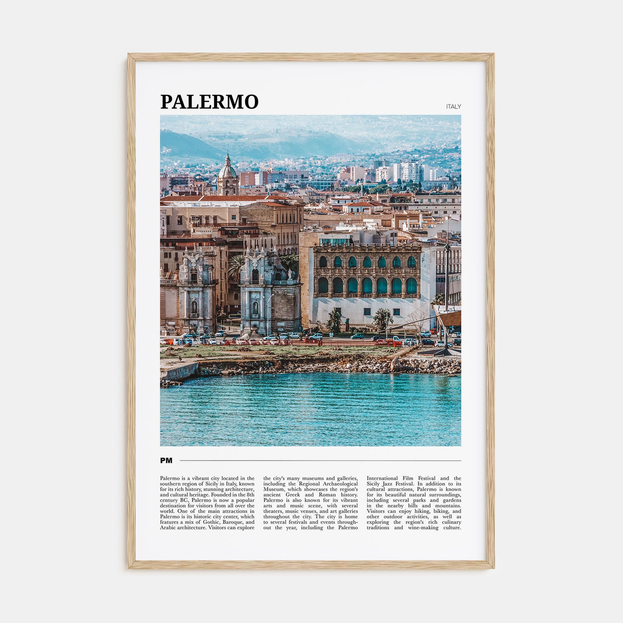 Palermo Travel Color Poster