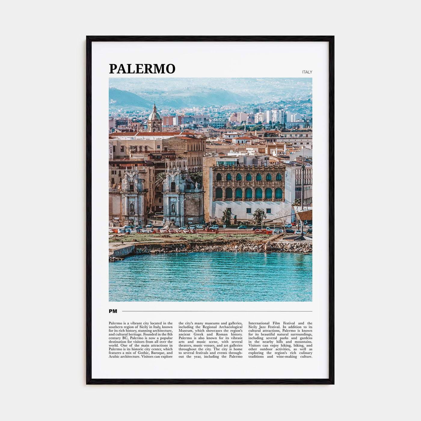 Palermo Travel Color Poster