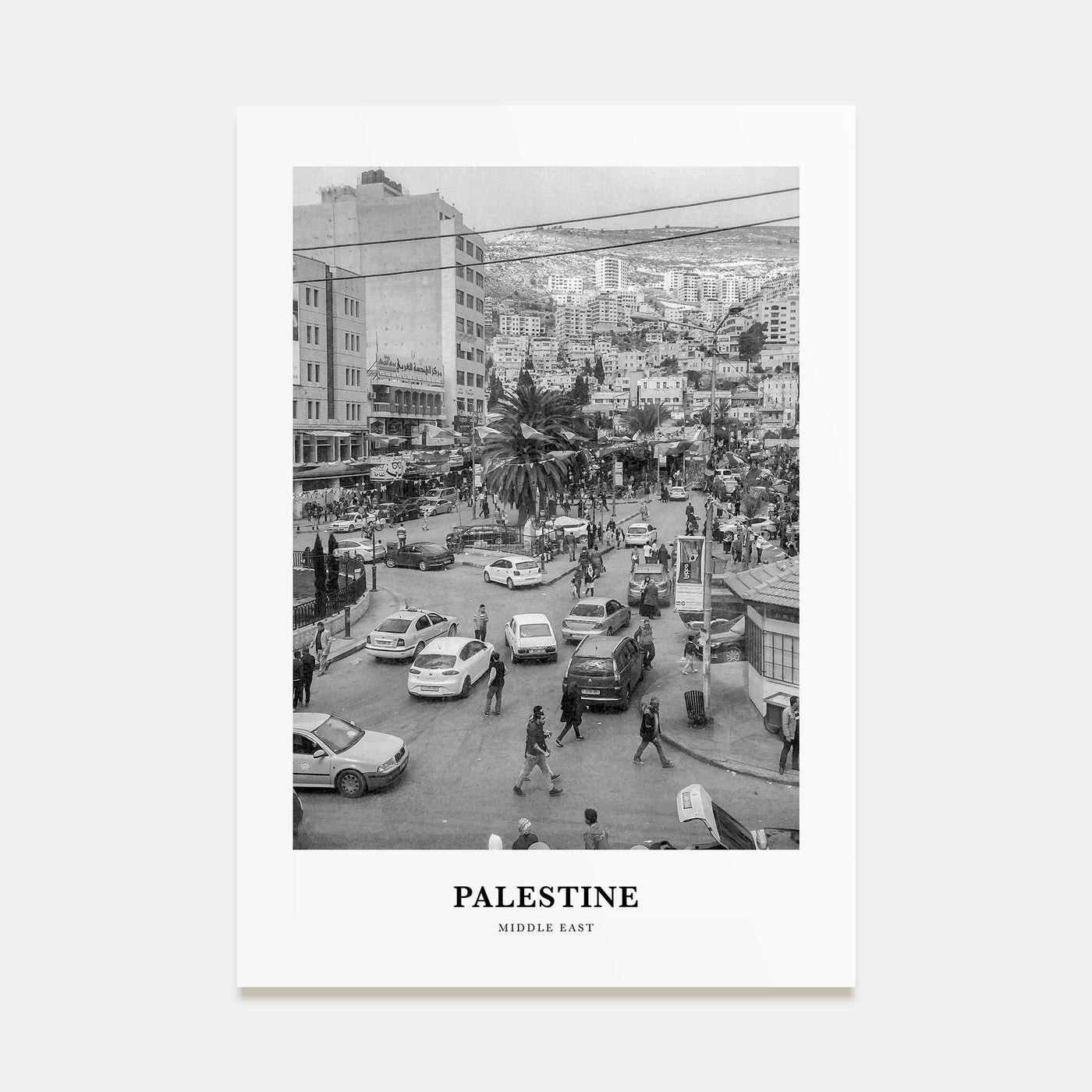 Palestine Portrait B&W No 1 Poster
