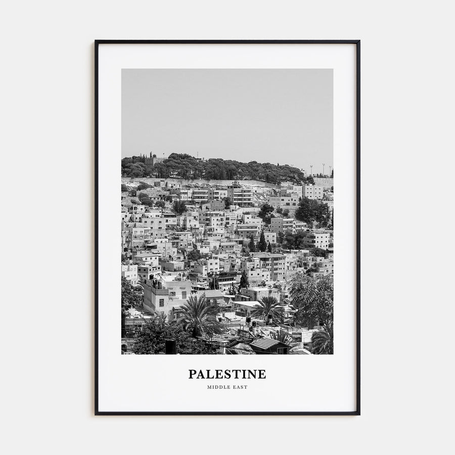 Palestine Portrait B&W No 2 Poster