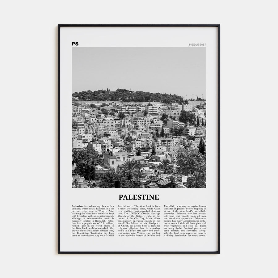 Palestine Travel B&W No 1 Poster