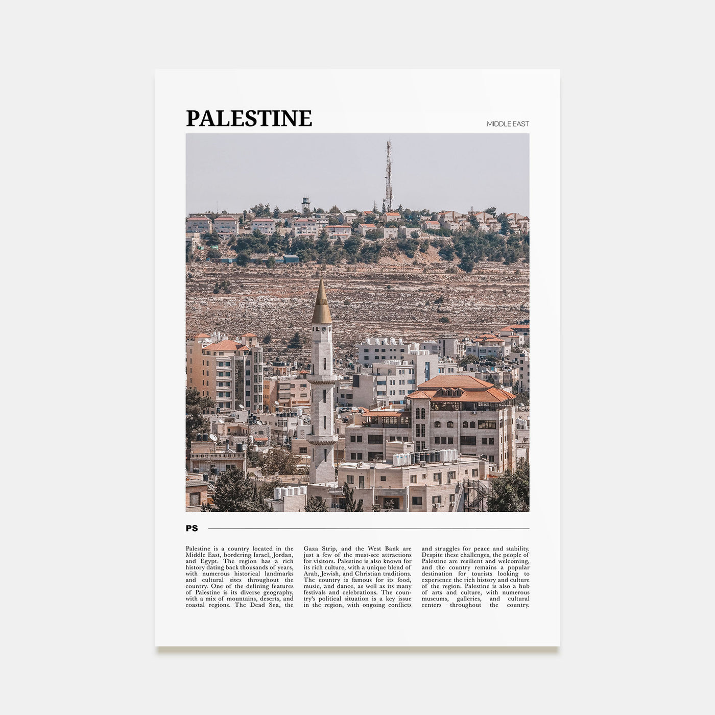 Palestine Travel Color No 1 Poster