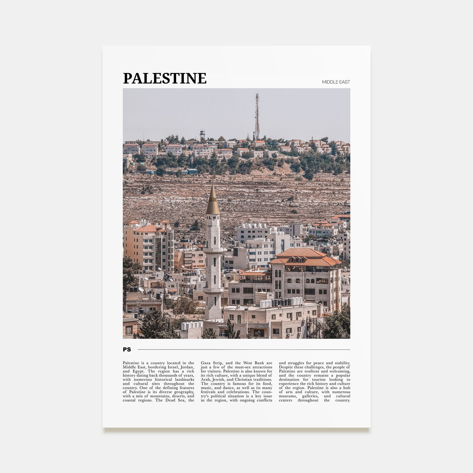Palestine Travel Color No 1 Poster