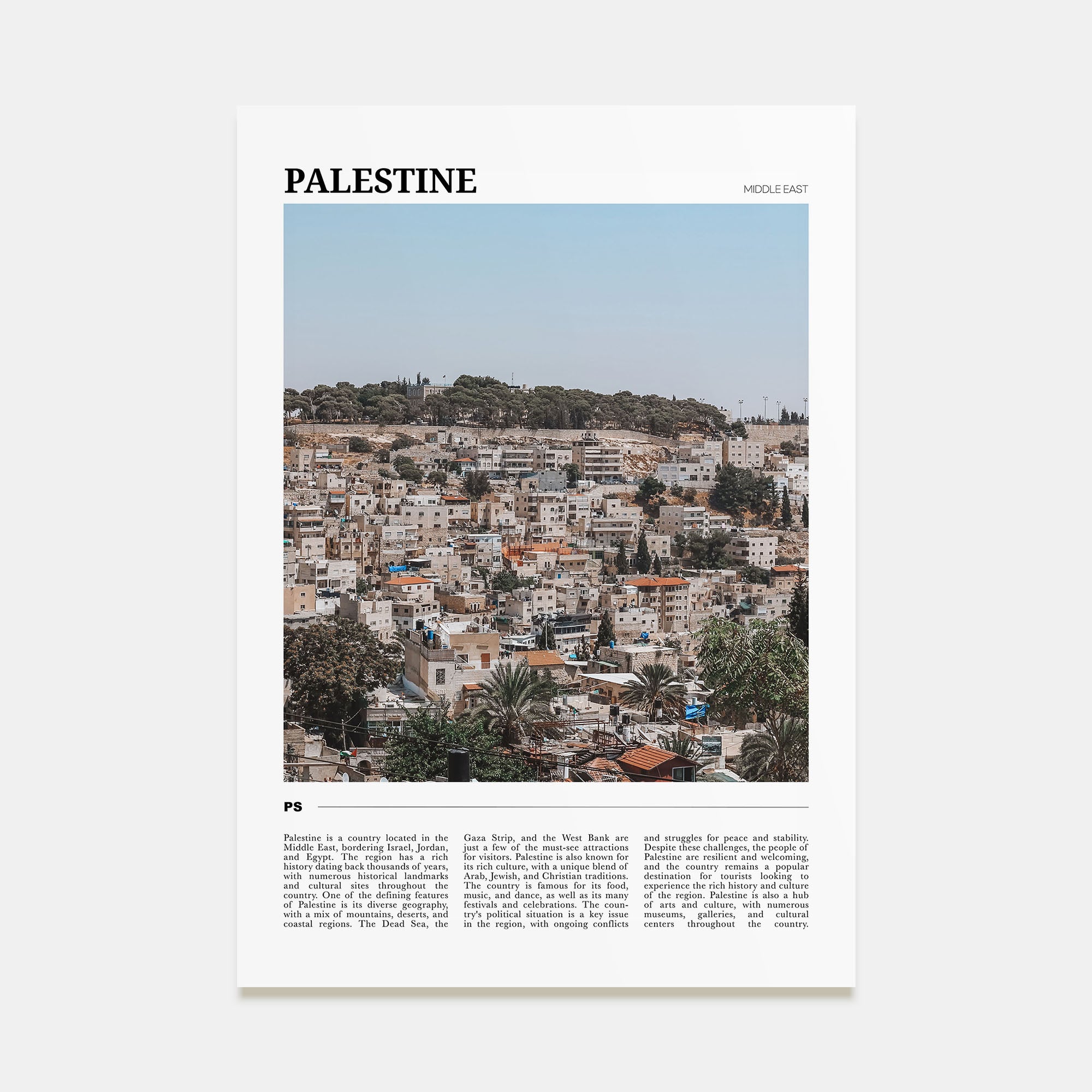 Palestine Travel Color No 2 Poster