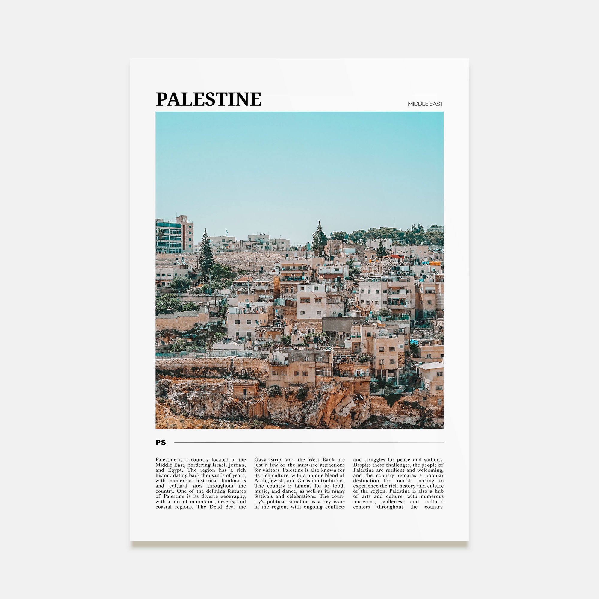 Palestine Travel Color No 3 Poster