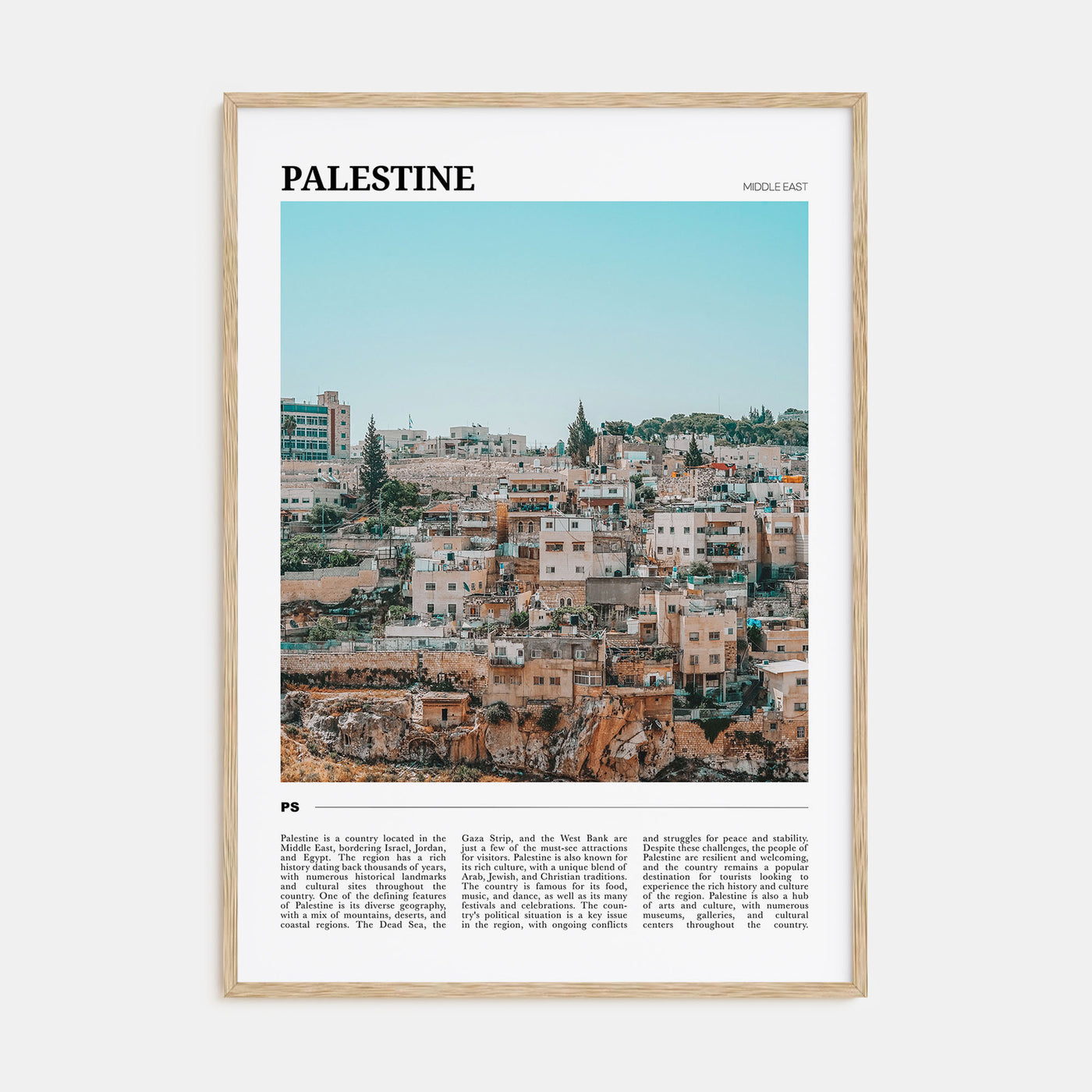 Palestine Travel Color No 3 Poster