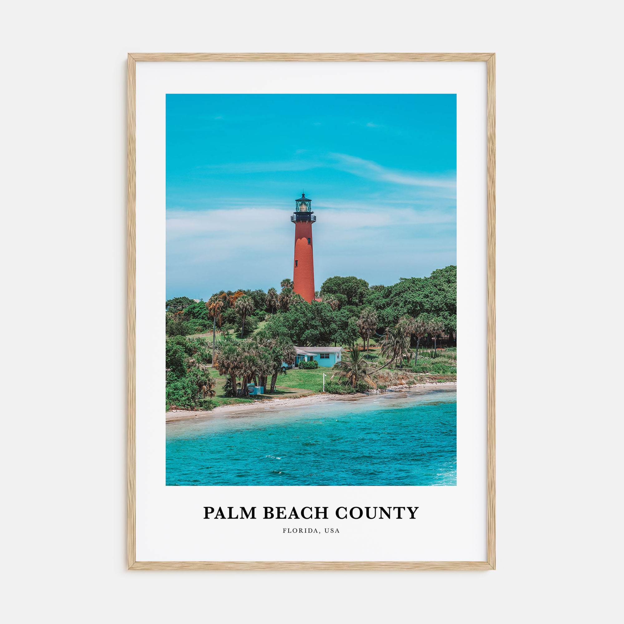 Palm Beach County Portrait Color Poster