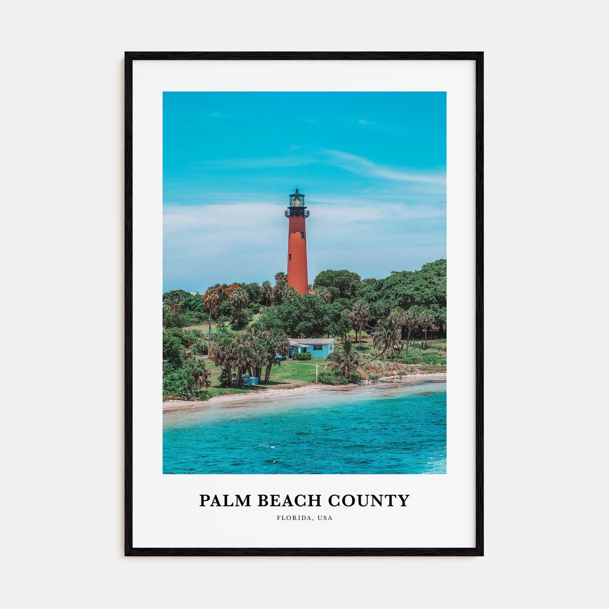 Palm Beach County Portrait Color Poster