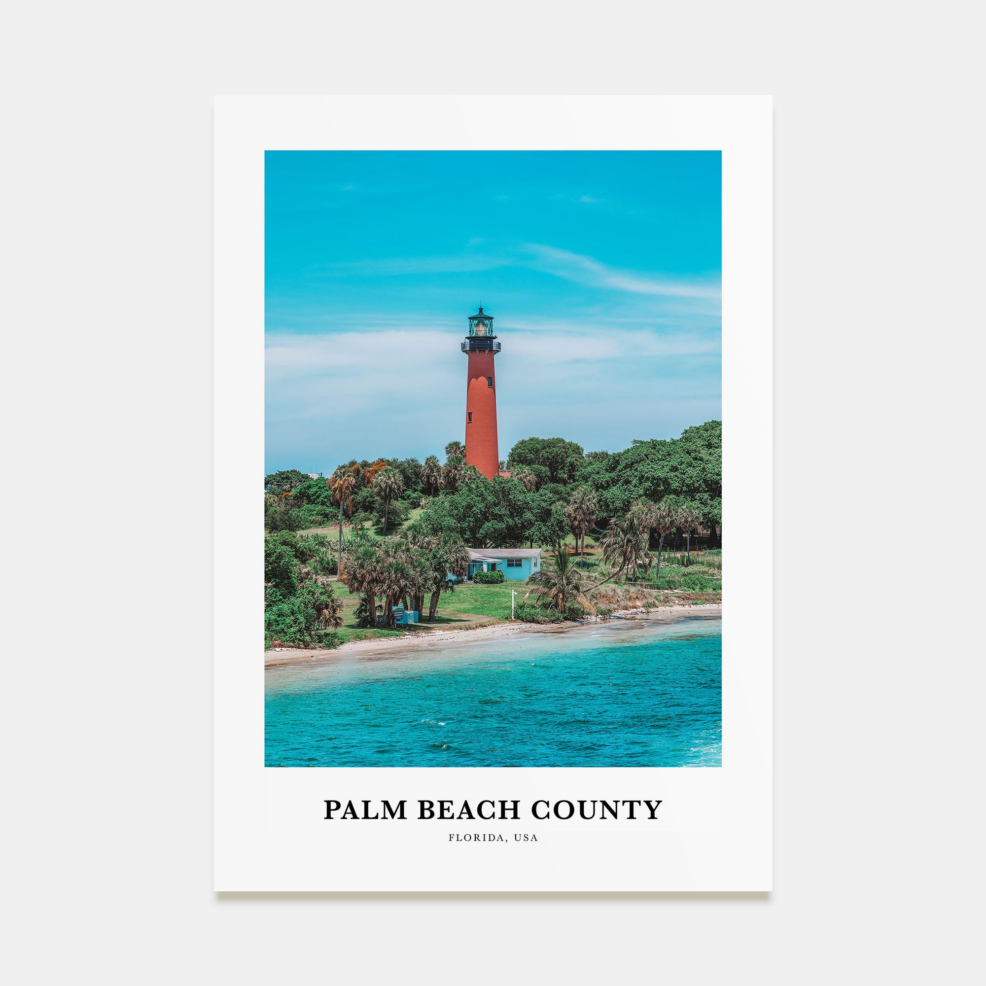 Palm Beach County Portrait Color Poster