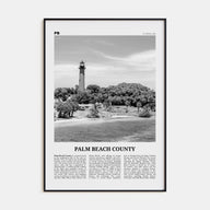Palm Beach County Travel B&W Poster