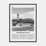 Palm Beach County Travel B&W Poster