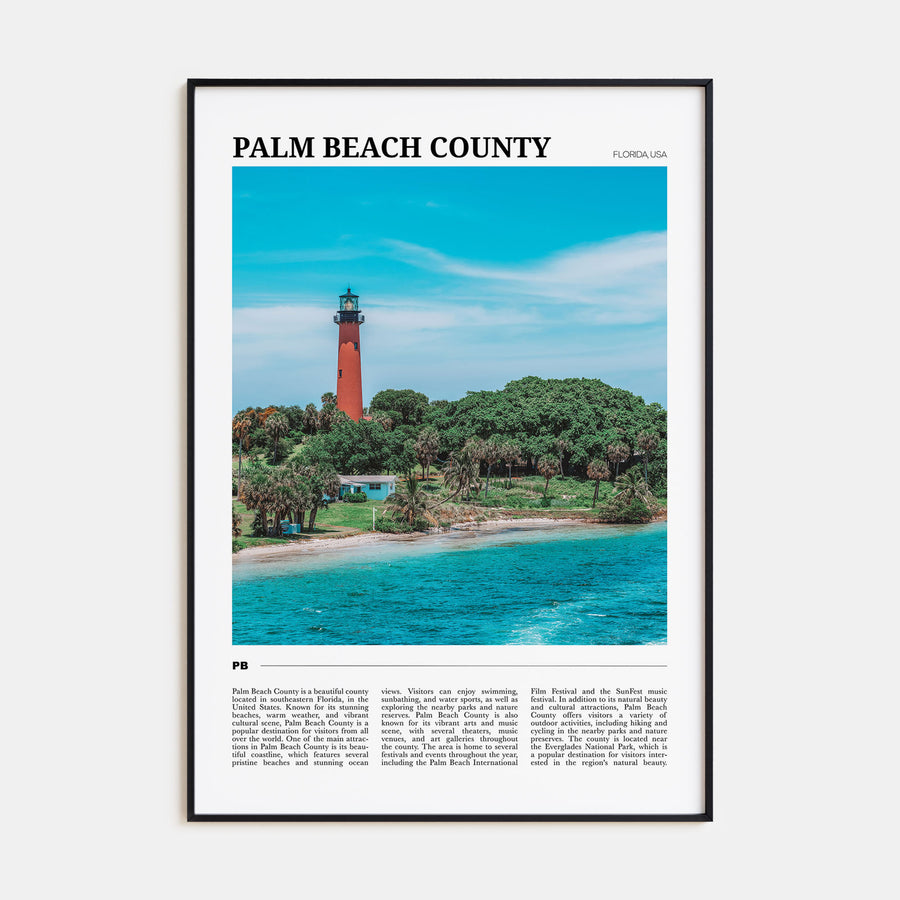 Palm Beach County Travel Color Poster