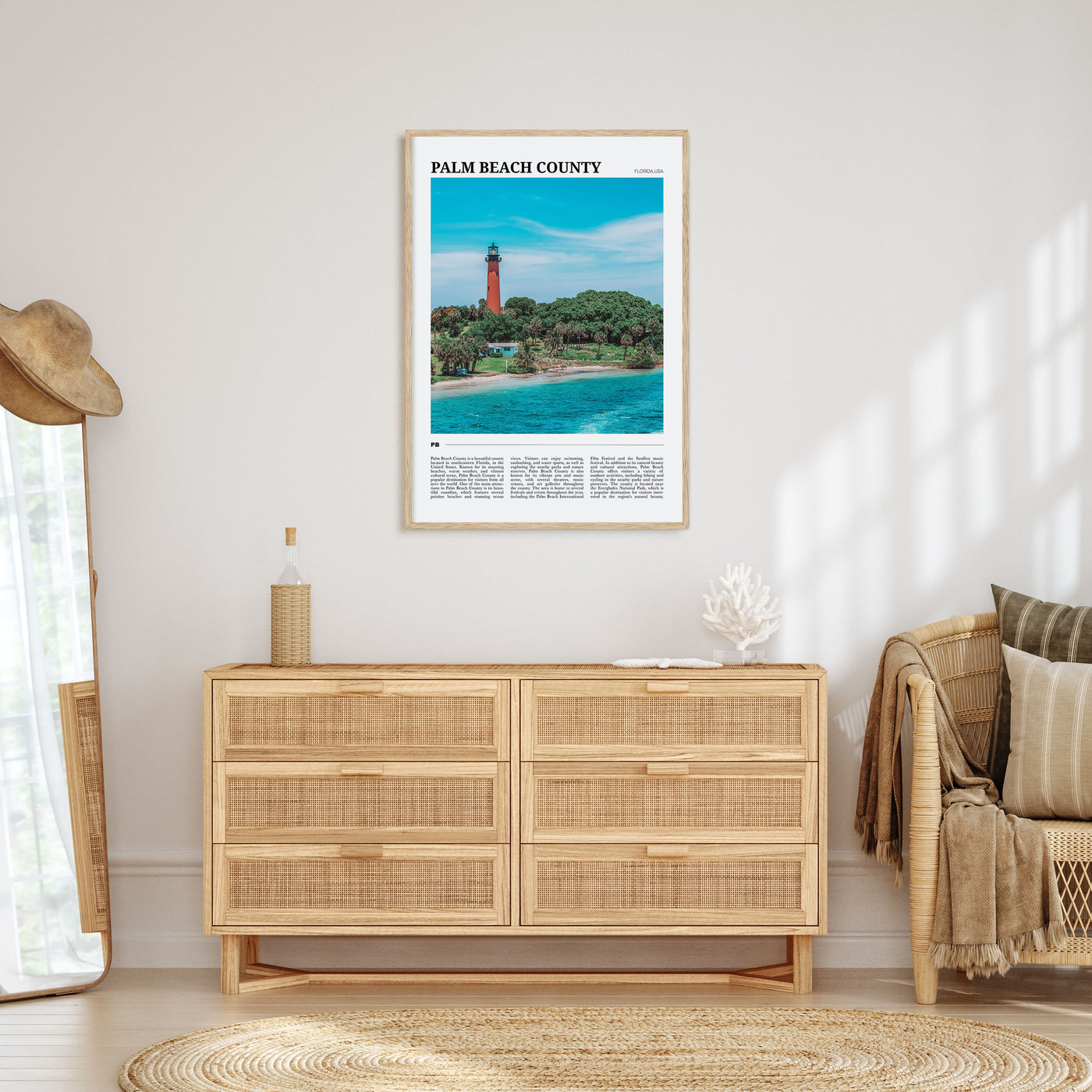 Palm Beach County Travel Color Poster