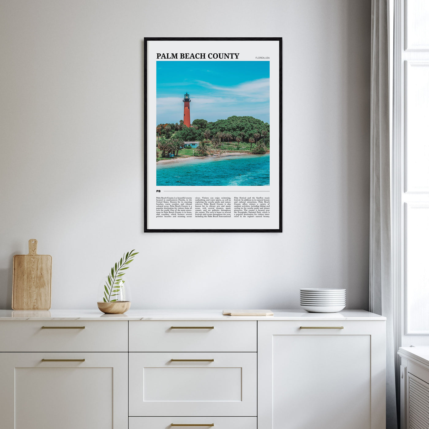 Palm Beach County Travel Color Poster