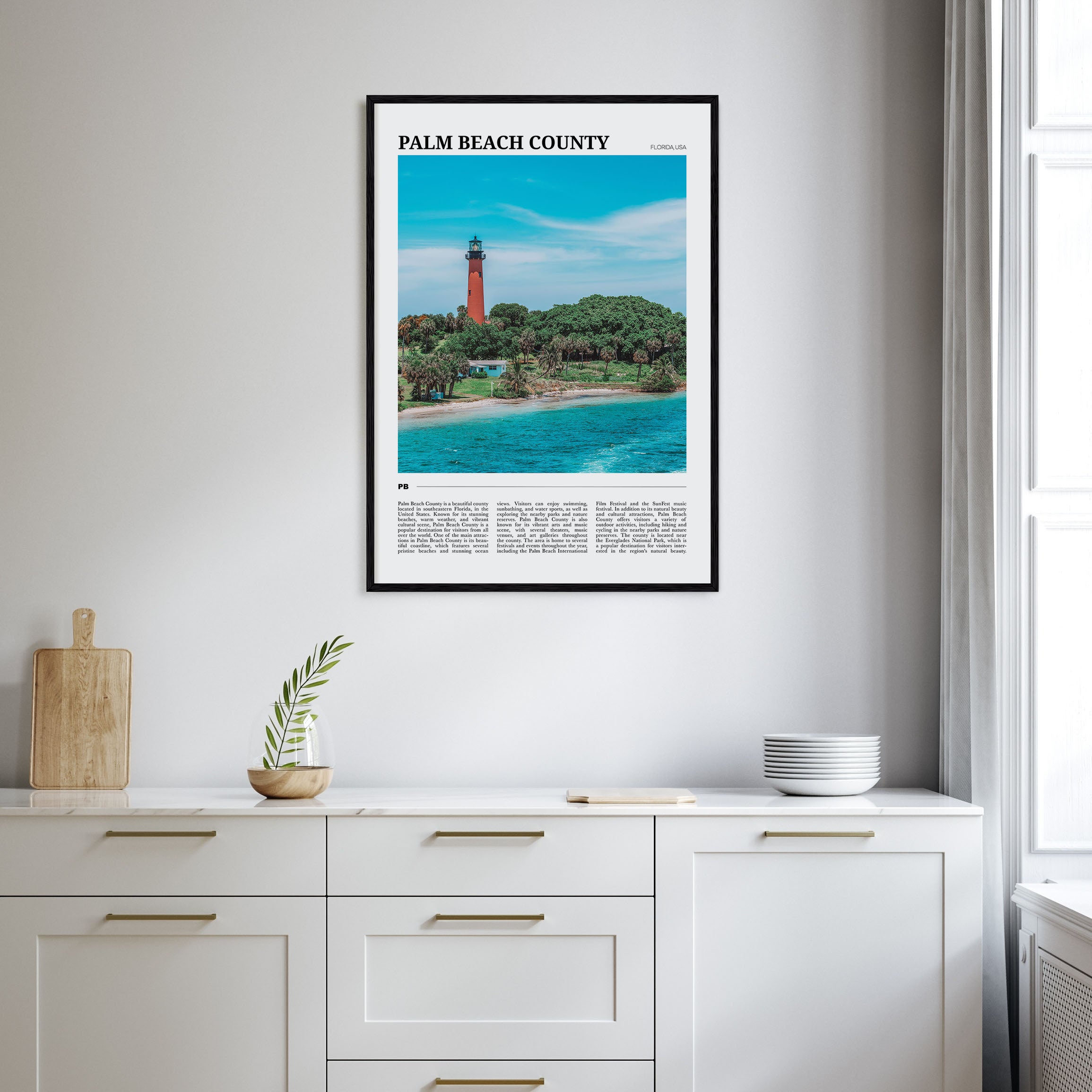 Palm Beach County Travel Color Poster