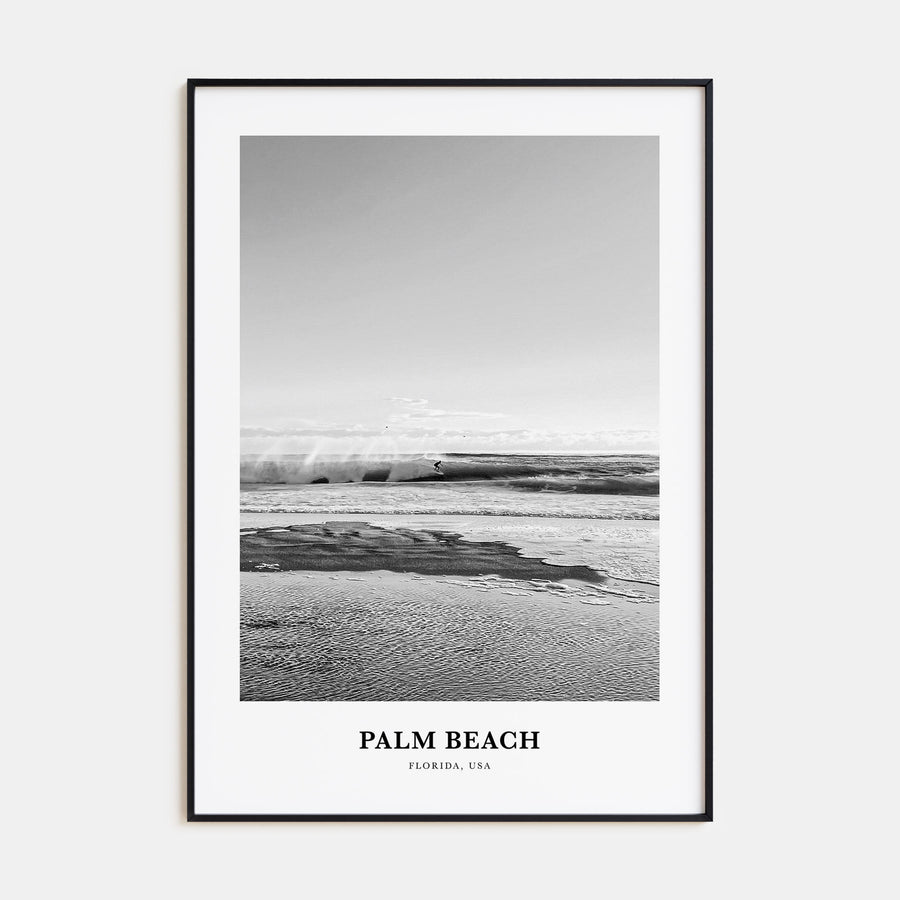 Palm Beach, Florida Portrait B&W Poster