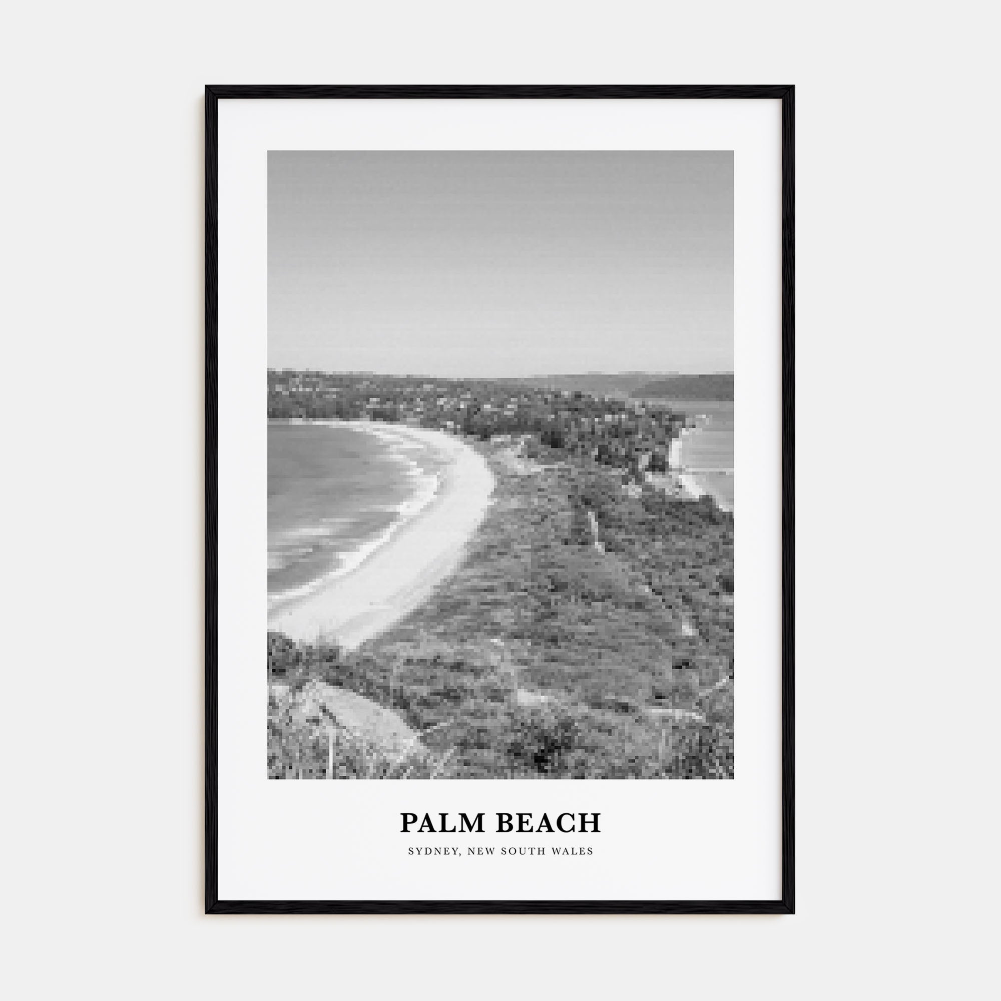 Palm Beach, New South Wales Portrait B&W Poster