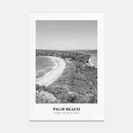 Palm Beach, New South Wales Portrait B&W Poster