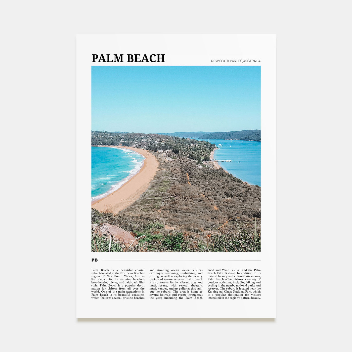 Palm Beach, New South Wales Travel Color Poster