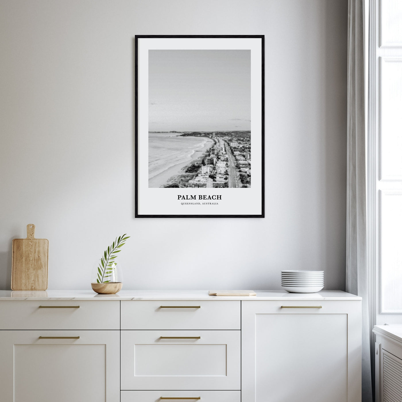 Palm Beach, Queensland Portrait B&W Poster