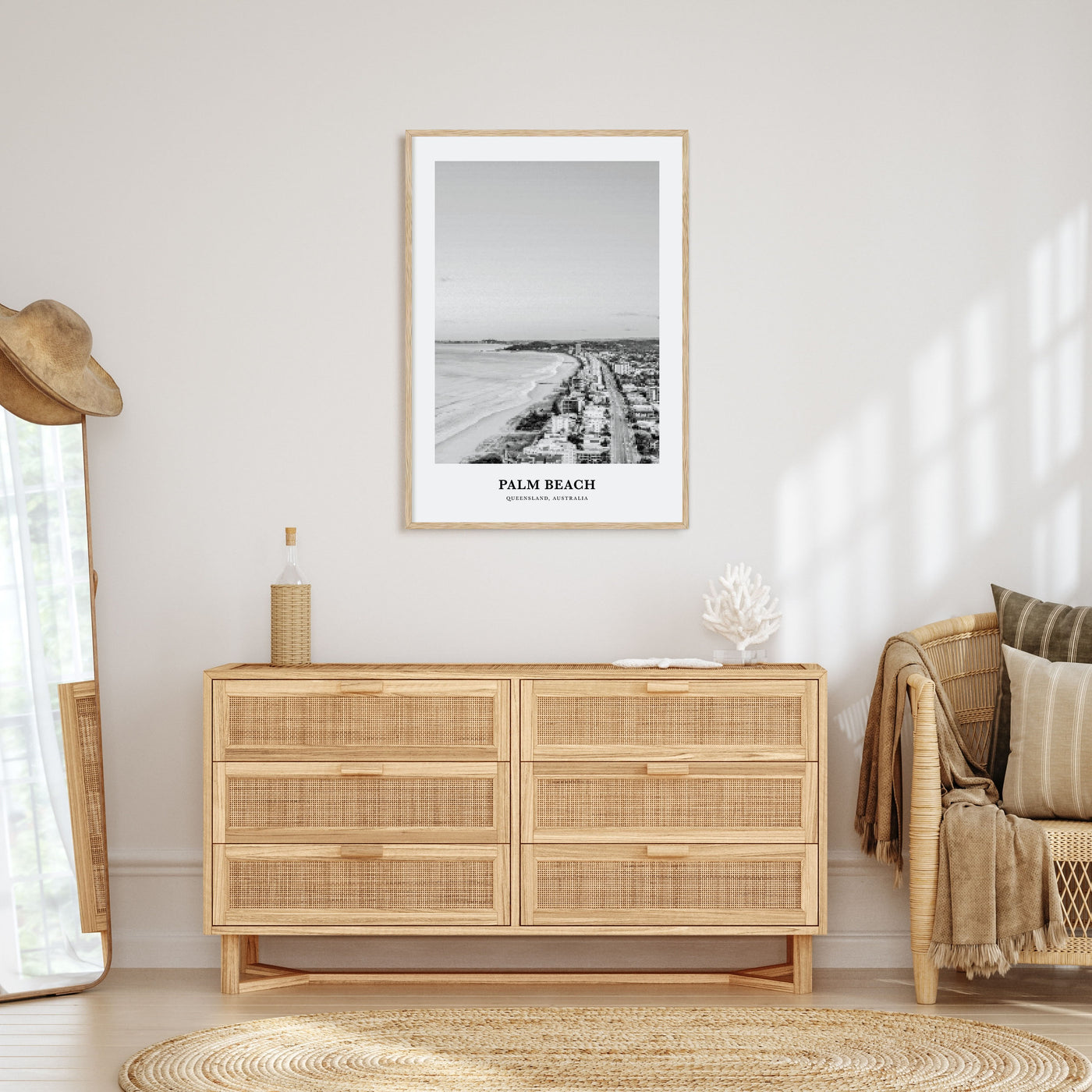 Palm Beach, Queensland Portrait B&W Poster