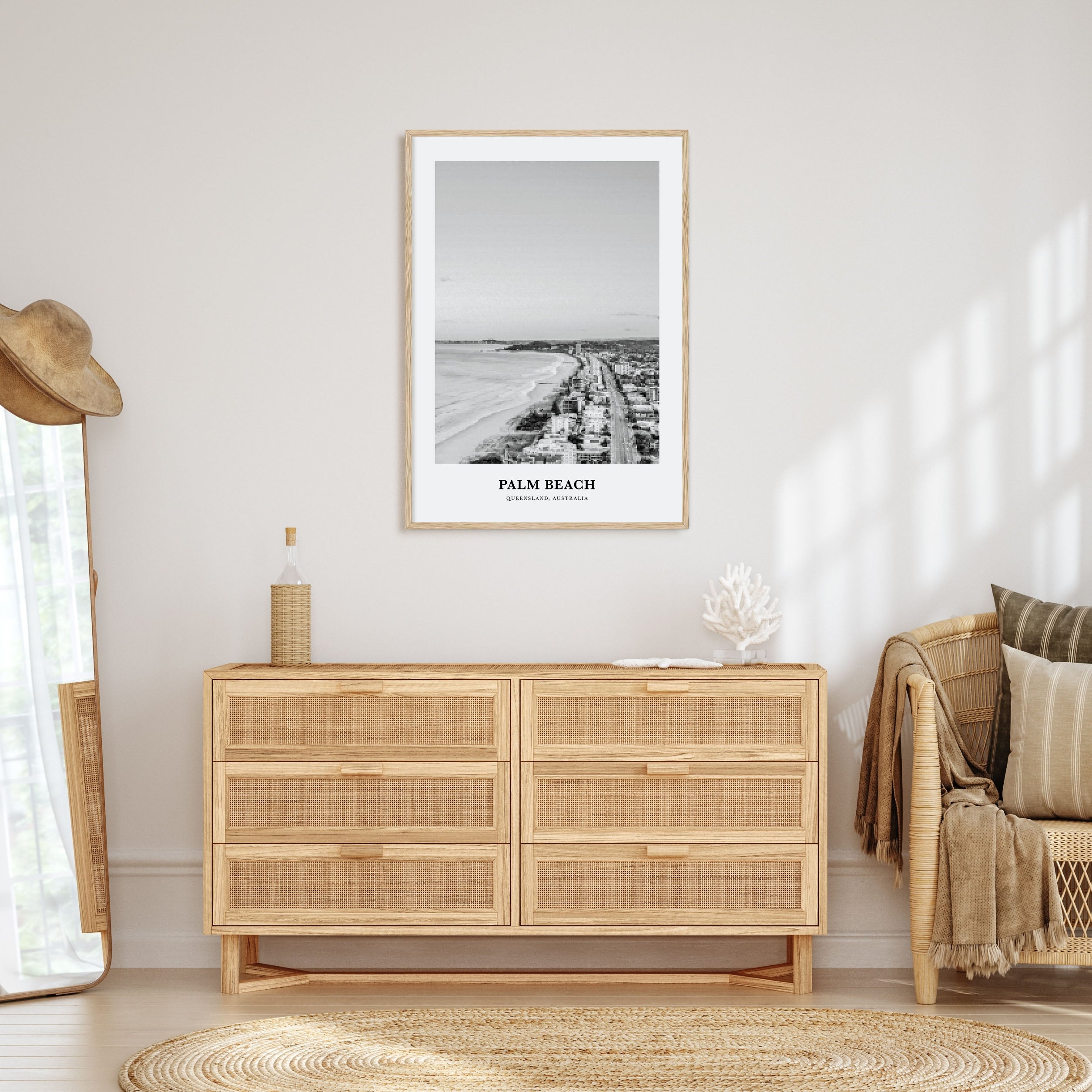 Palm Beach, Queensland Portrait B&W Poster