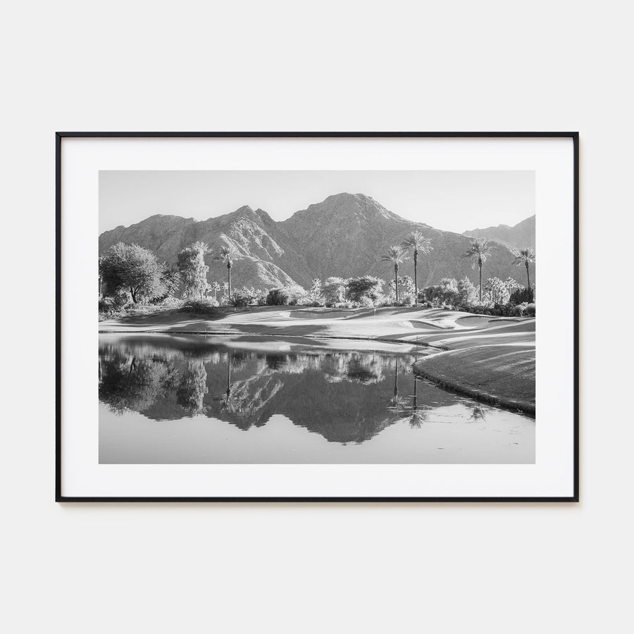 Palm Desert Landscape B&W Poster