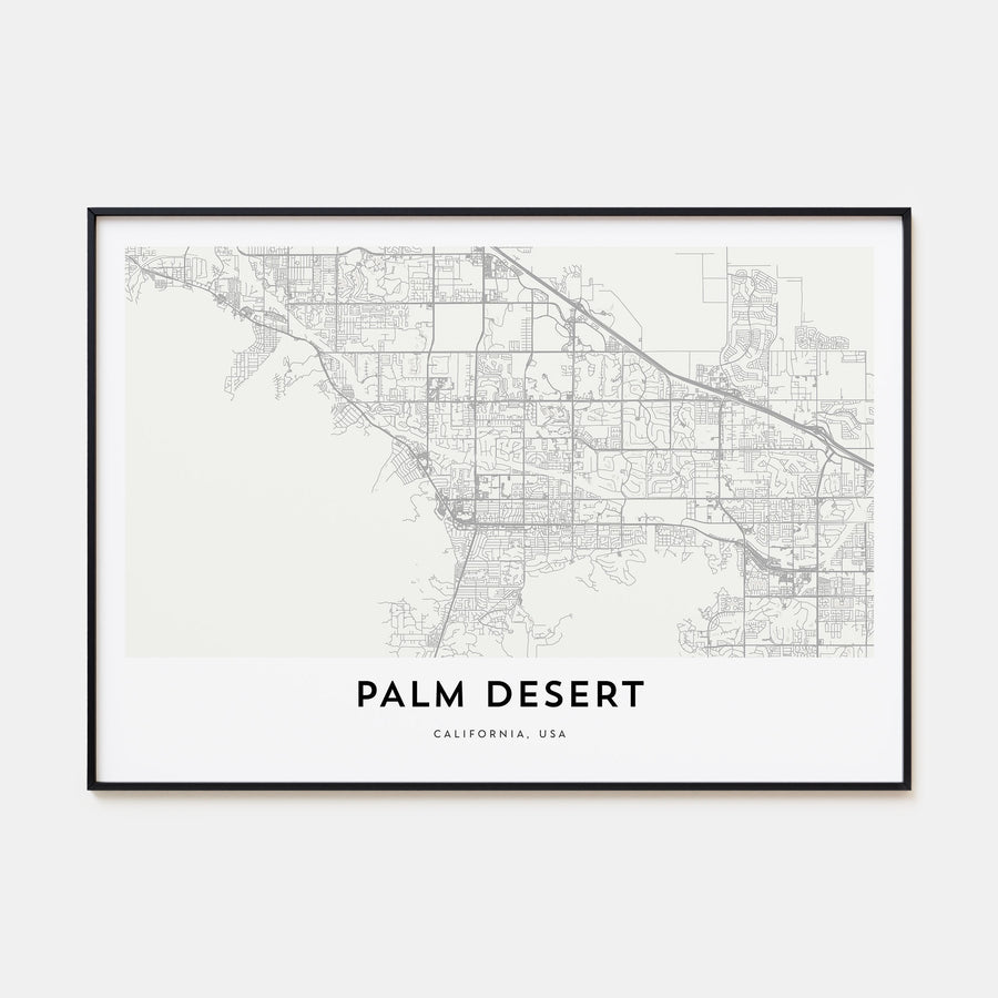 Palm Desert Map Landscape Poster