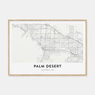Palm Desert Map Landscape Poster