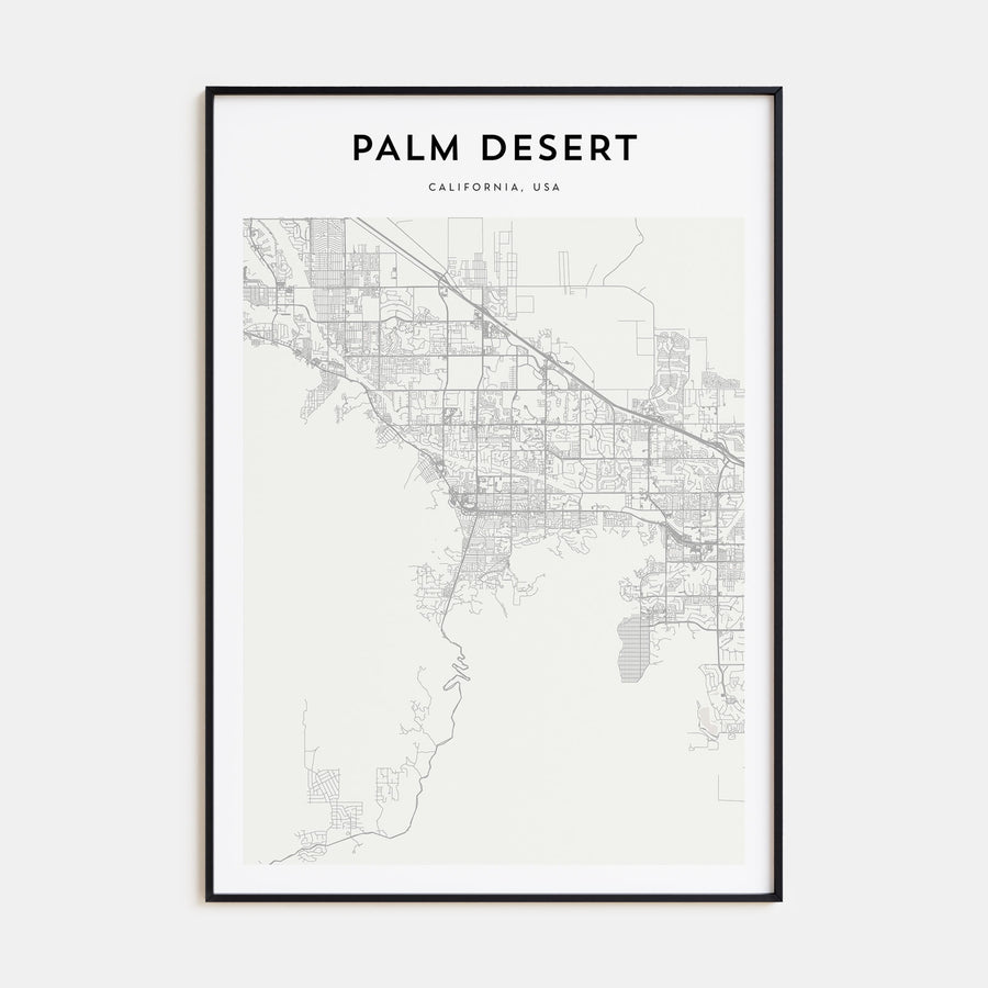 Palm Desert Map Portrait Poster