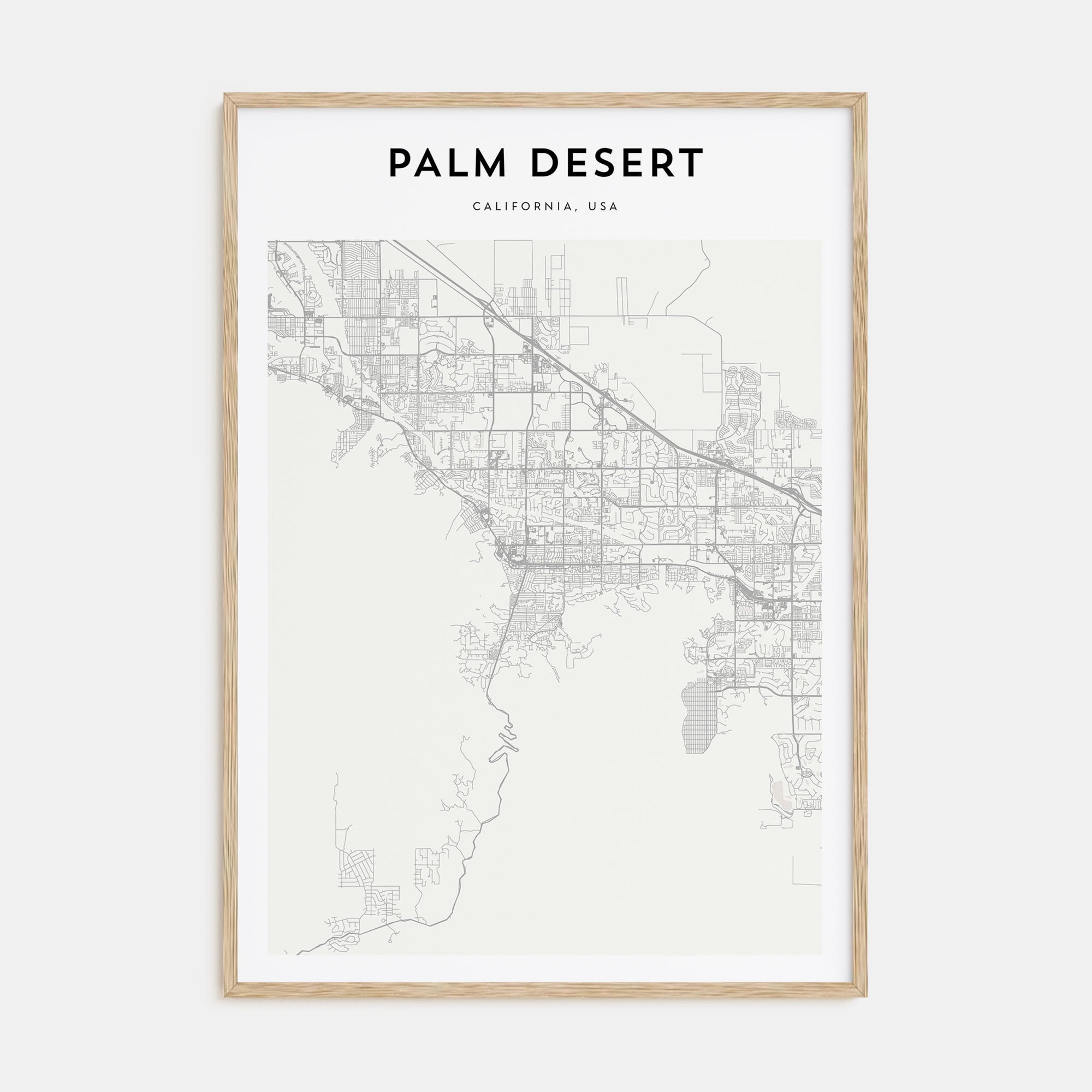 Palm Desert Map Portrait Poster