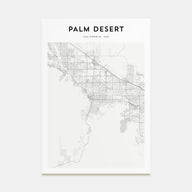 Palm Desert Map Portrait Poster