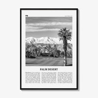 Palm Desert Print Black and White, Palm Desert Wall Art, Palm Desert Poster, Palm Desert Photo, Palm Desert Wall Décor, California, USA