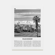 Palm Desert Travel B&W Poster