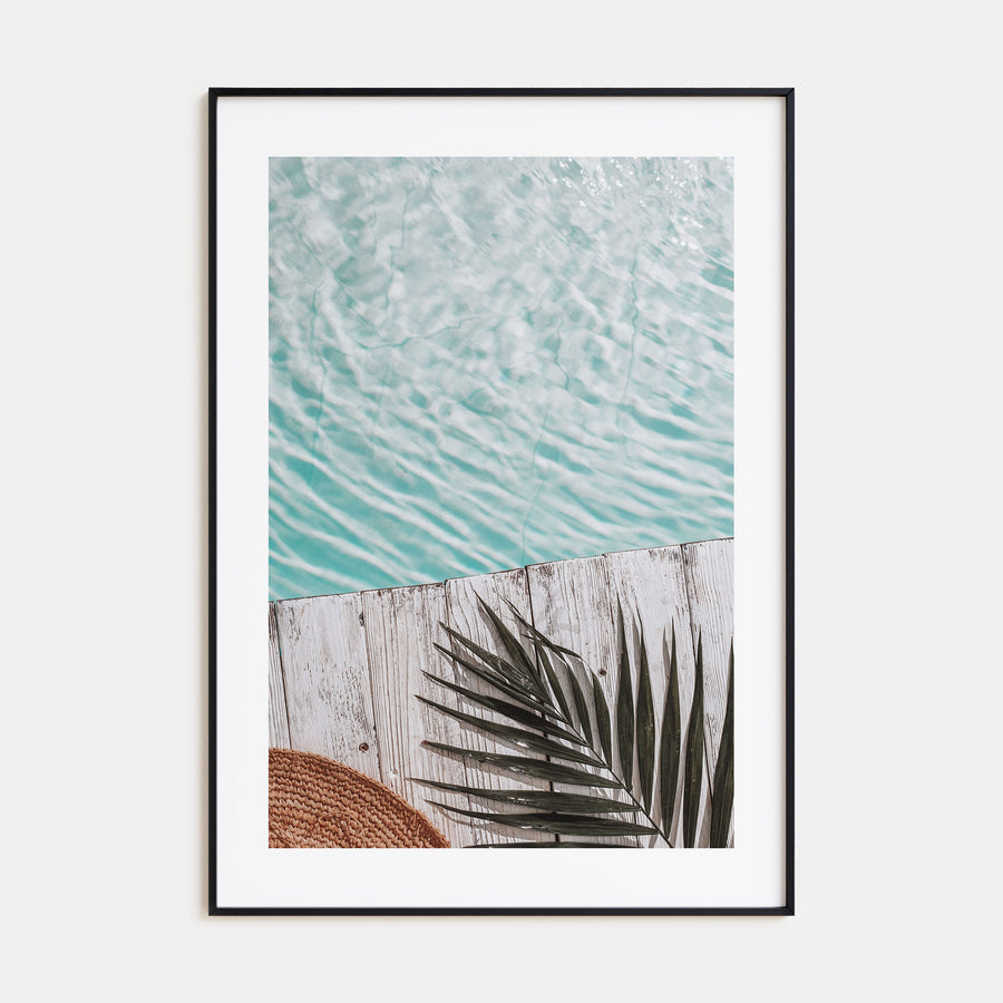Palm Leaf Pool Photo Color Poster