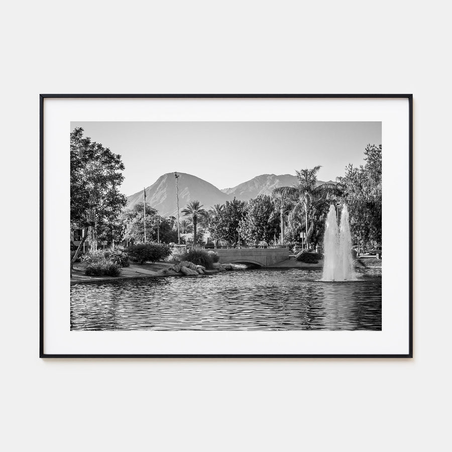 Palm Springs Landscape B&W Poster
