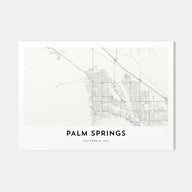 Palm Springs Map Landscape Poster