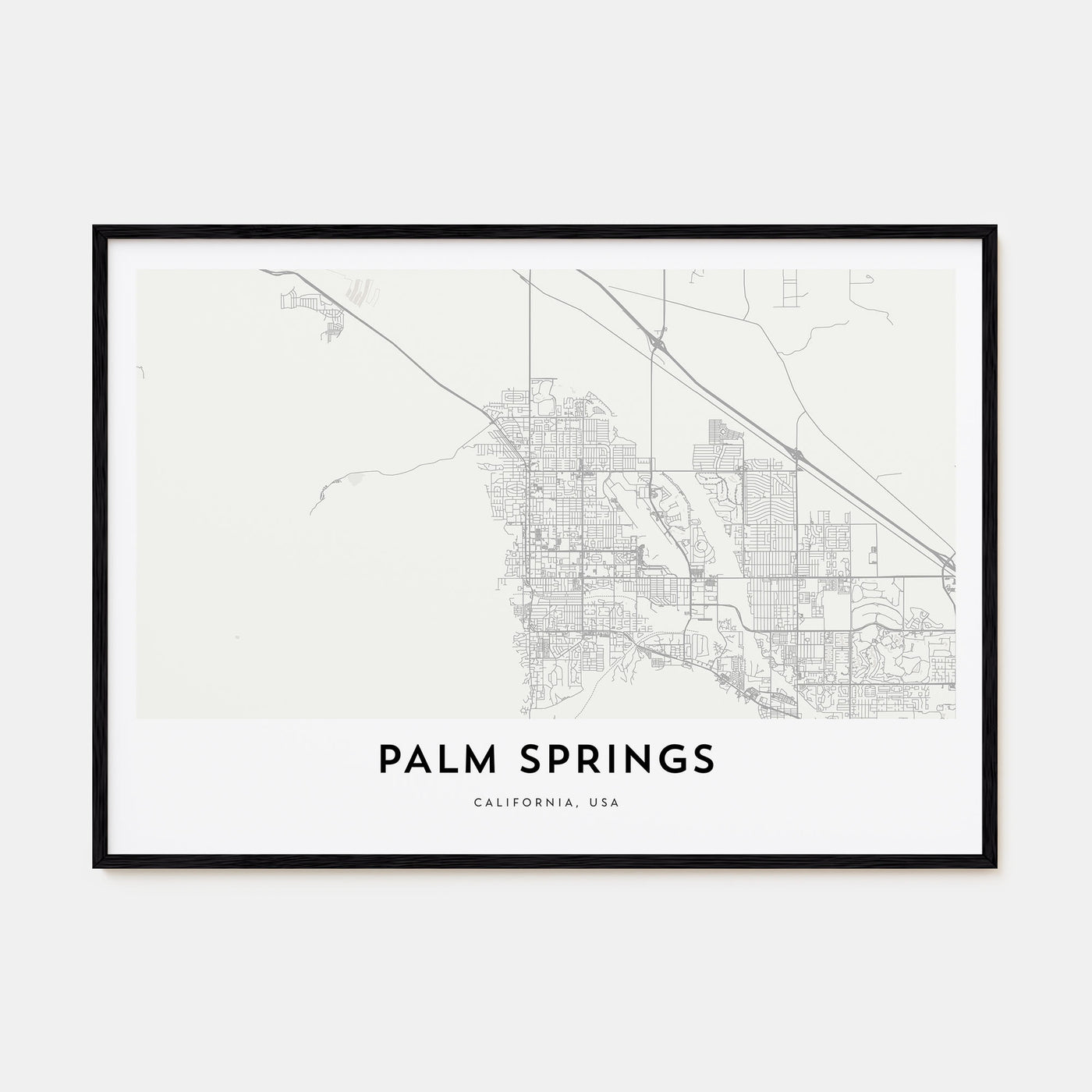 Palm Springs Map Landscape Poster