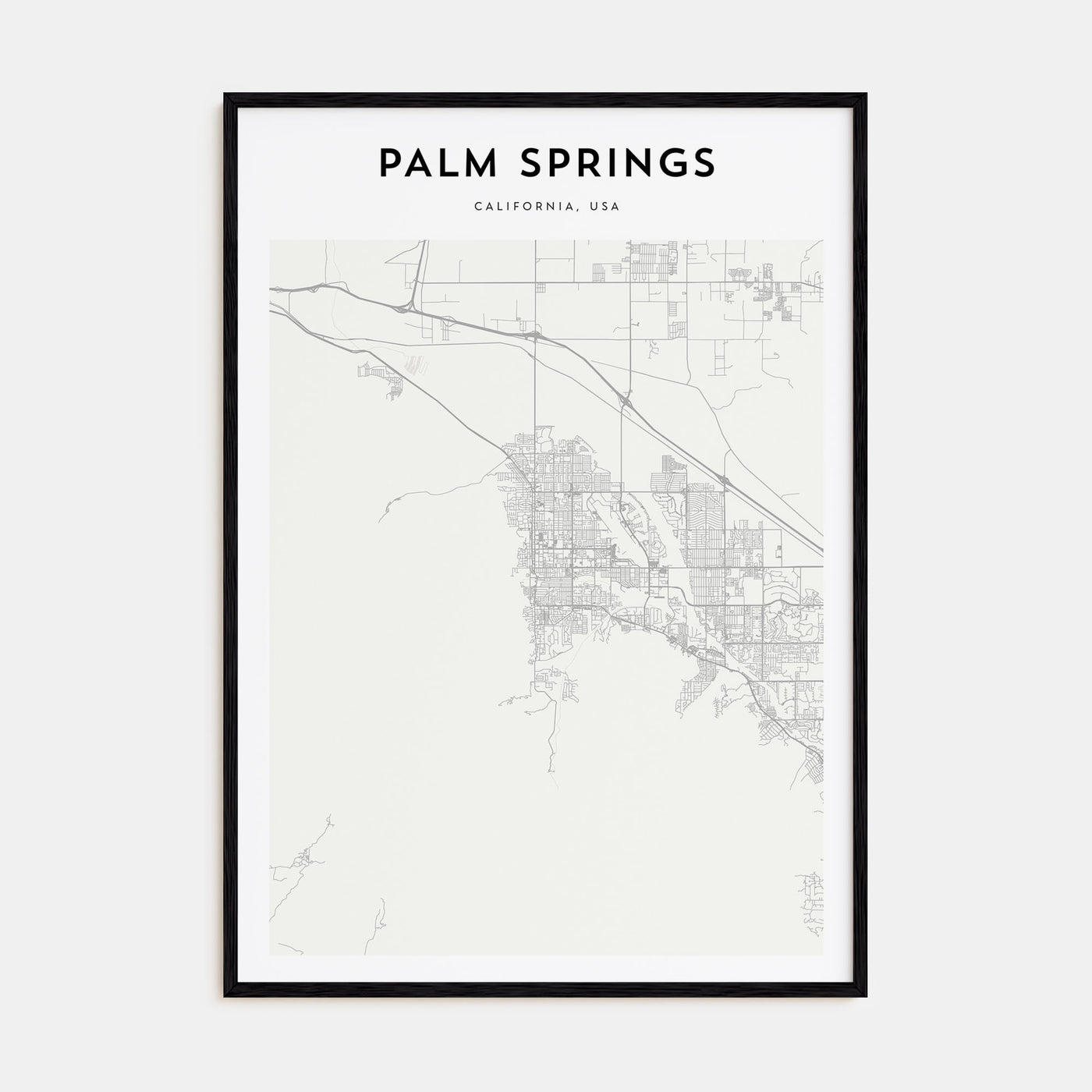 Palm Springs Map Portrait Poster