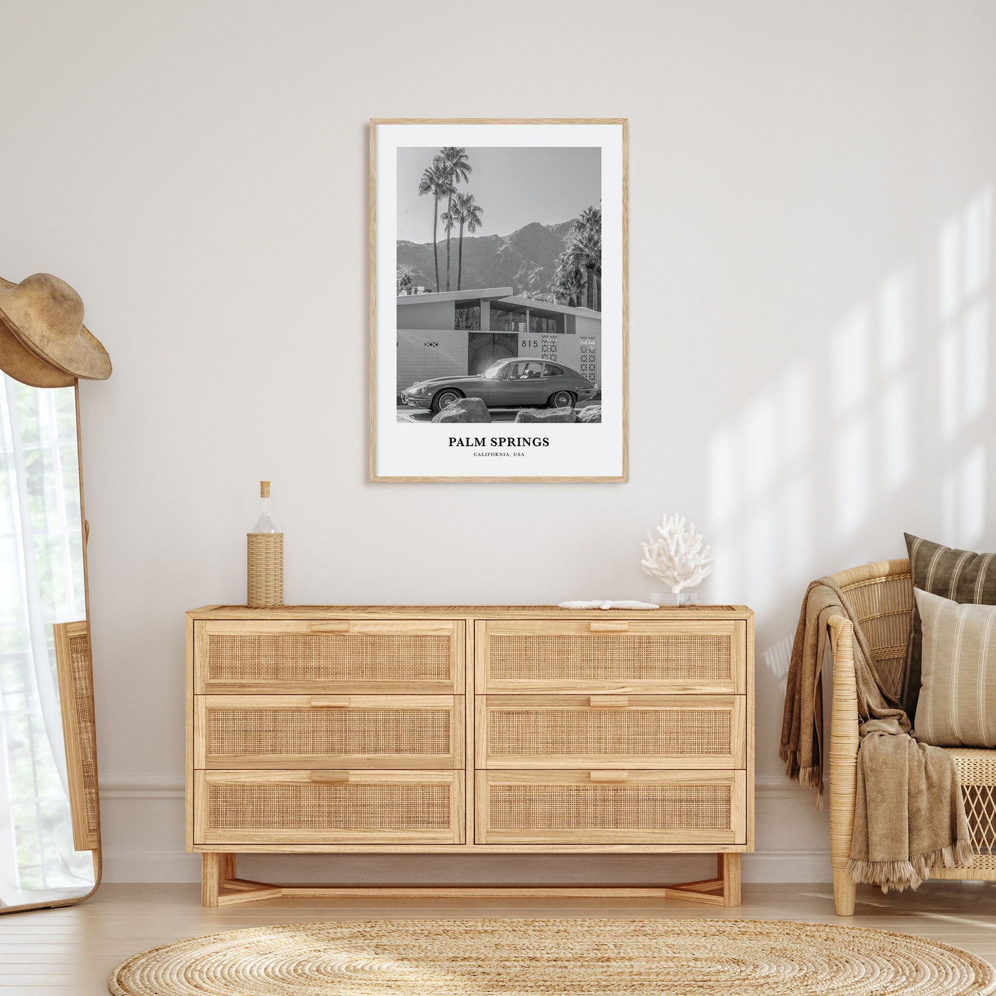 Palm Springs Portrait B&W No 1 Poster