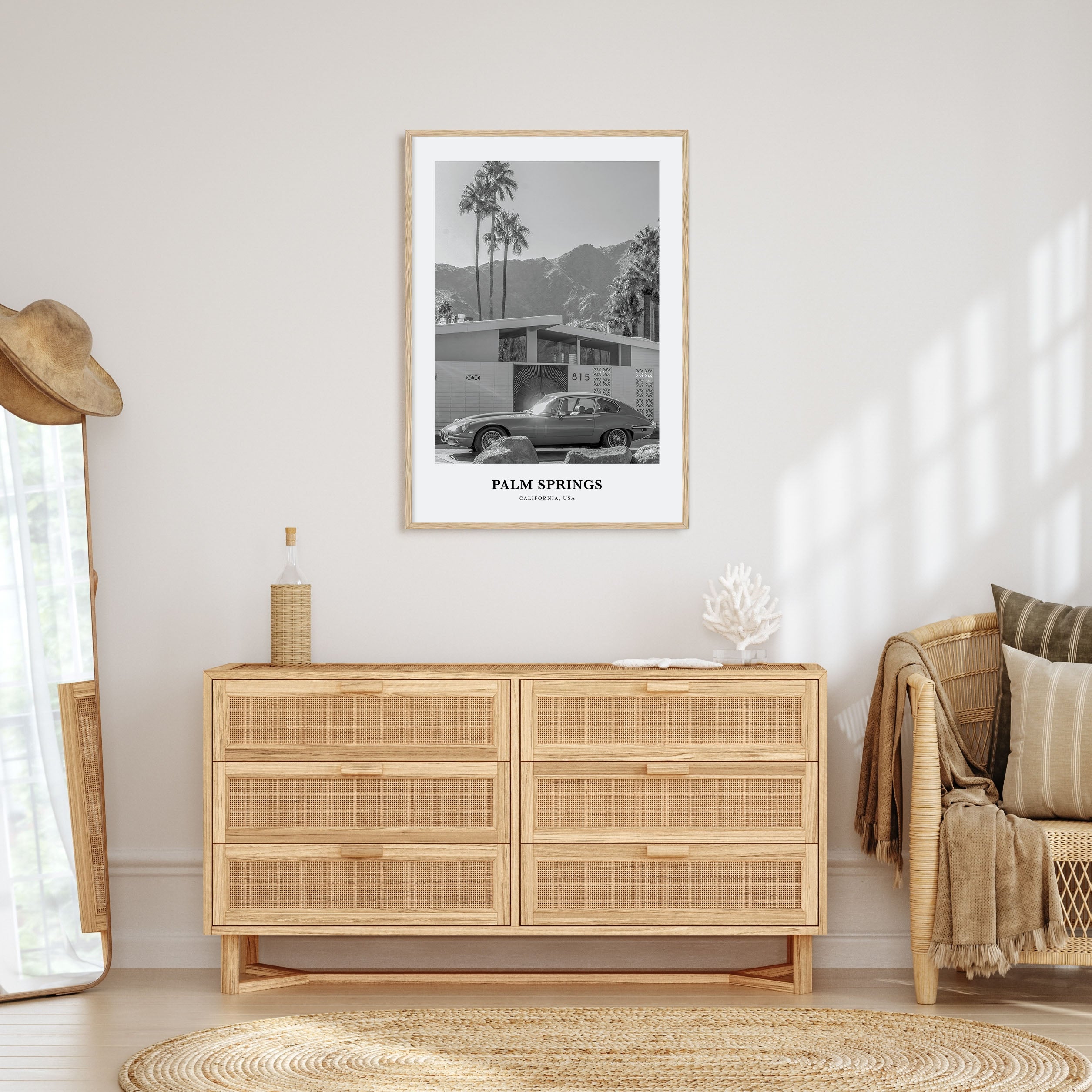 Palm Springs Portrait B&W No 1 Poster
