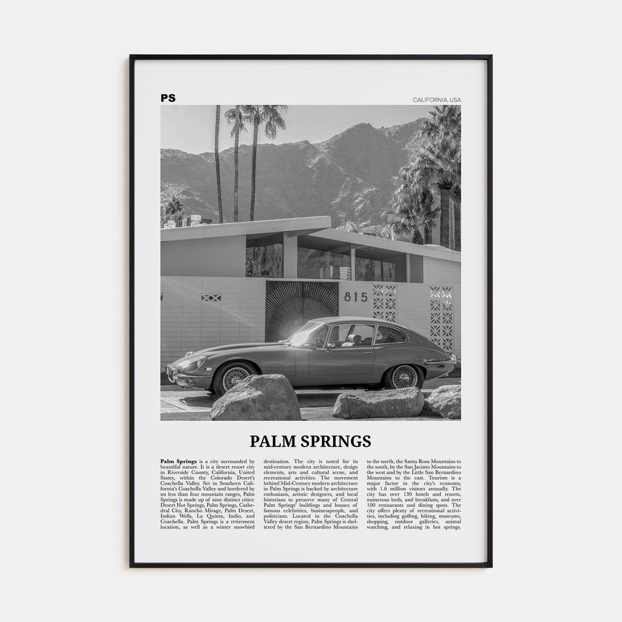 Palm Springs Travel B&W No 2 Poster
